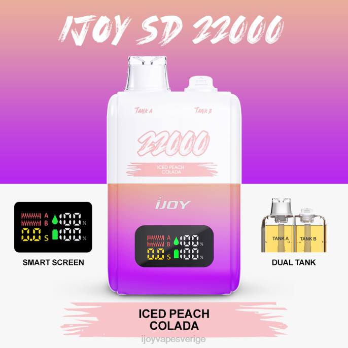 iJOY Vape Price | iJOY SD 22000 disponibel 66T4155 iskall persika colada